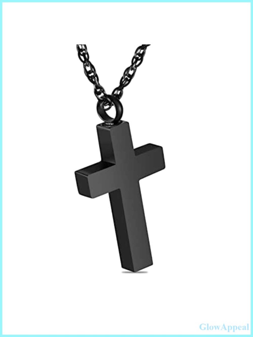 Cremation Cross Necklace for Ashes Urn Locket Pendant Stainless Steel Memorial